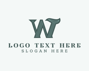 Letter W - Stylish Hairdresser Salon Letter W logo design