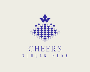 Star - Chess Board Crown logo design