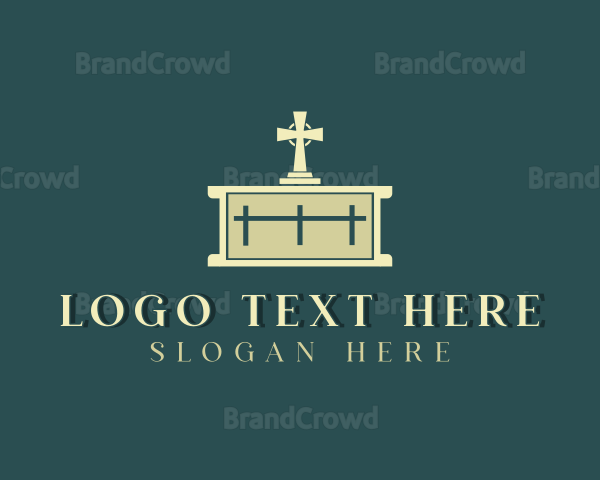 Christian Cross Altar Logo