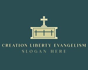 Christian Cross Altar logo design