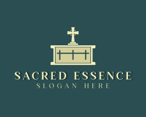 Christian Cross Altar logo design