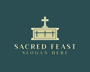 Christian Cross Altar logo design