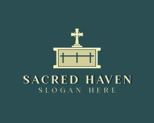 Christian Cross Altar logo design