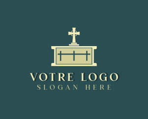 Catholic - Christian Cross Altar logo design