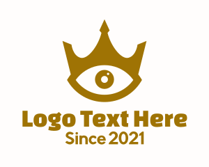 Ophthalmologist - Golden Eye Crown logo design