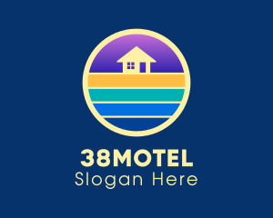 Night Seaside Cottage logo design