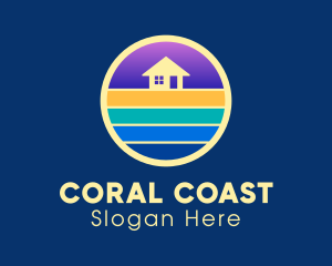 Night Seaside Cottage logo design