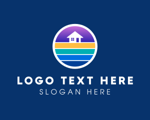 Beach - Night Seaside Cottage logo design