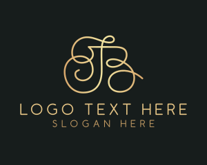 Gold - Seamstress Thread Letter B logo design