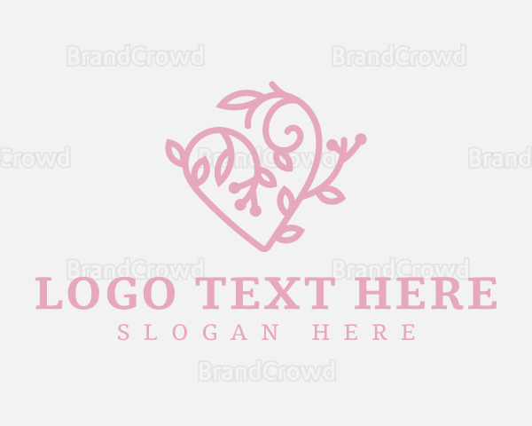 Floral Swirl Heart Logo