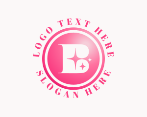 Brand - Gradient Sparkle Beauty Letter B logo design