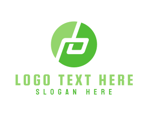 Green Circle - Tech B Circle logo design