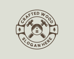 Carpenter Tool Hammer logo design