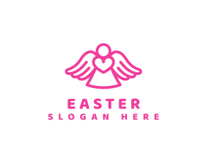Saint - Angel Heart Wings logo design