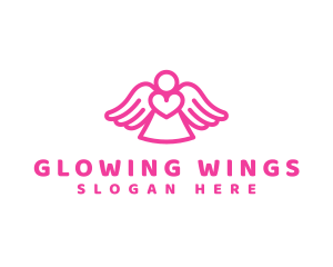 Angel Heart Wings logo design