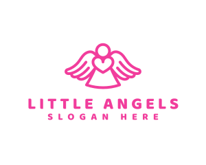 Angel Heart Wings logo design