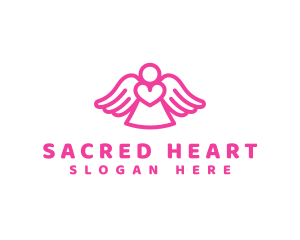 Angel Heart Wings logo design