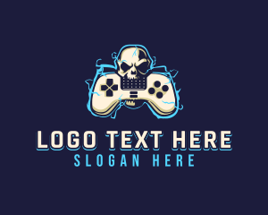 Geek - Gaming Skull Controller logo design