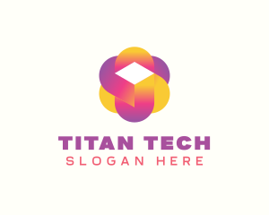 Digital Tech Cube  logo design