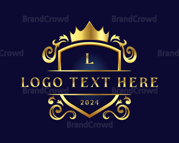 Premium Shield Crown Logo