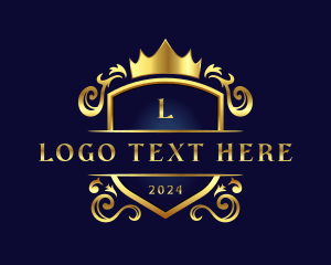 Premium - Premium Shield Crown logo design