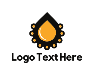 Gas - Liquid Fuel Droplet logo design