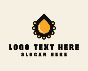 Oil Rig - Liquid Fuel Droplet logo design