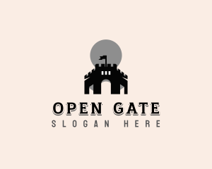 Castle Fortress Gate logo design