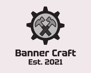 Hammer Cog Tool logo design