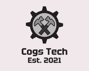 Hammer Cog Tool logo design