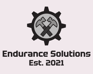 Hammer Cog Tool logo design