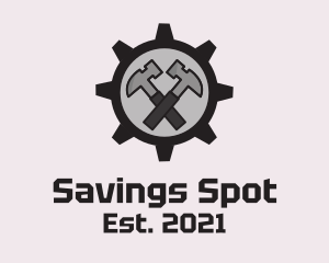 Hammer Cog Tool logo design