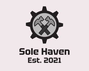 Hammer Cog Tool logo design