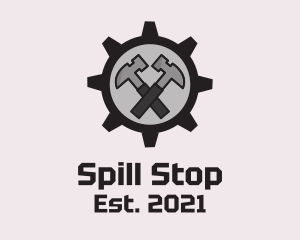 Hammer Cog Tool logo design