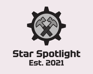 Hammer Cog Tool logo design