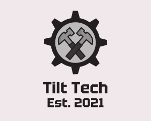 Hammer Cog Tool logo design