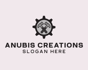 Hammer Cog Tool logo design