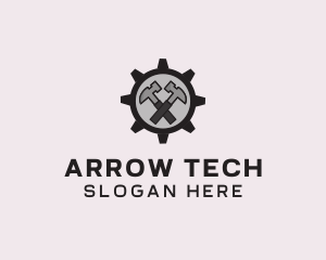 Hammer Cog Tool logo design