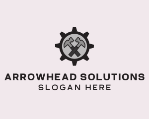 Hammer Cog Tool logo design