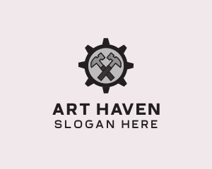 Hammer Cog Tool logo design