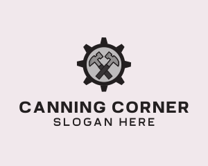 Hammer Cog Tool logo design