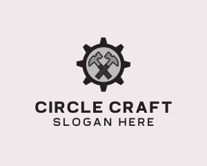 Hammer Cog Tool logo design