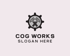 Cog - Hammer Cog Tool logo design