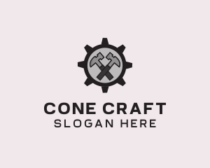 Hammer Cog Tool logo design