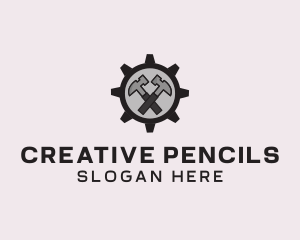 Hammer Cog Tool logo design