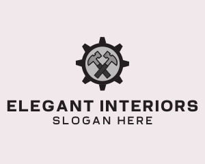 Hammer Cog Tool logo design