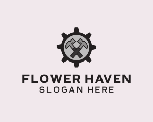 Hammer Cog Tool logo design