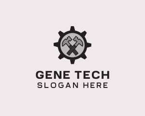 Hammer Cog Tool logo design