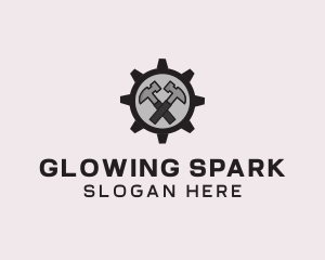 Hammer Cog Tool logo design