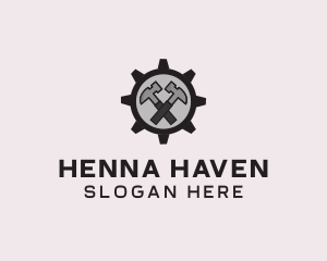 Hammer Cog Tool logo design